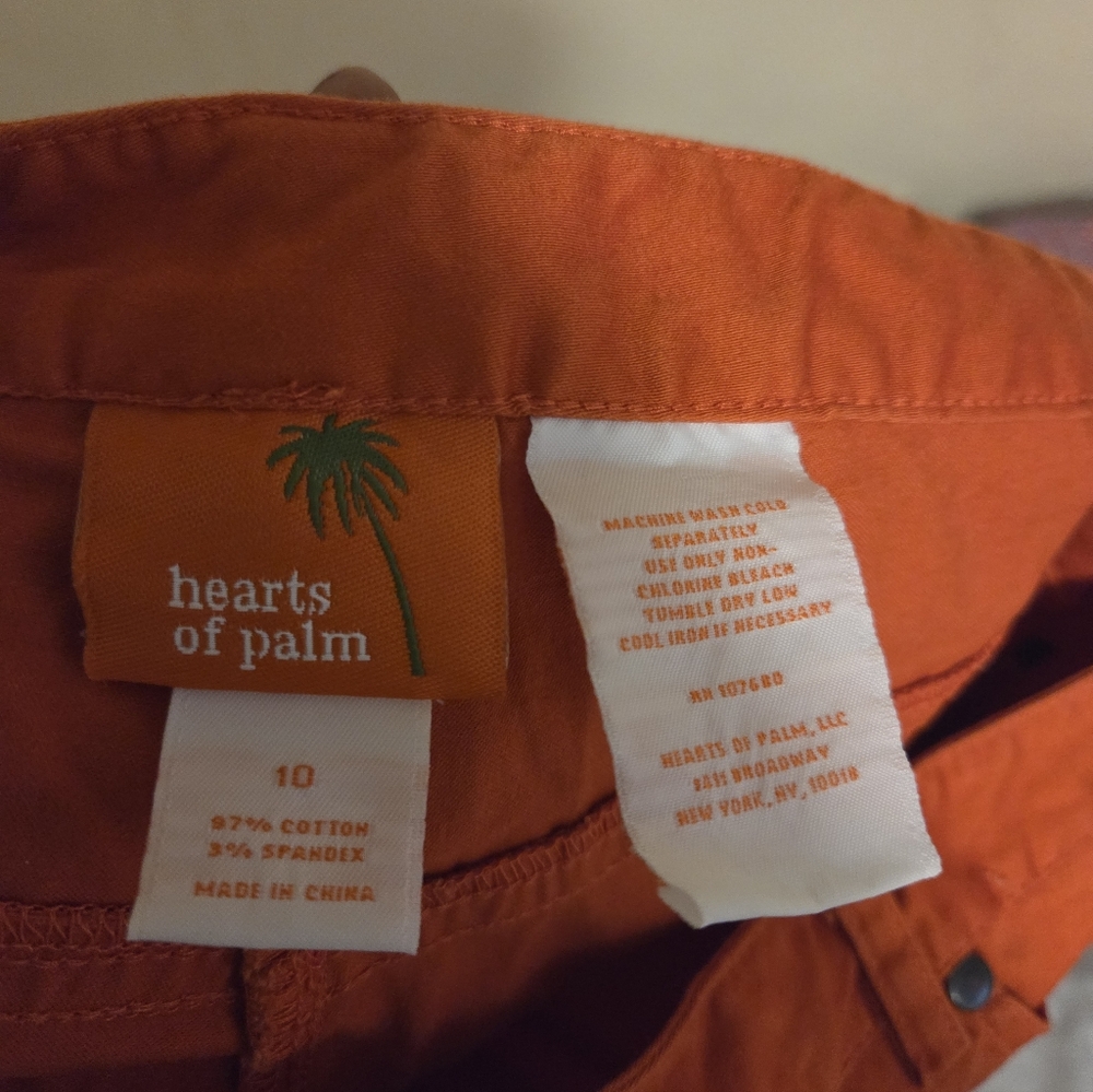 Hearts of Palm Orange Pants